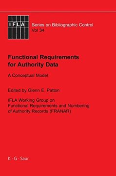portada Functional Requirements for Authority Data (Ifla Series on Bibliographic Control) (en Inglés)