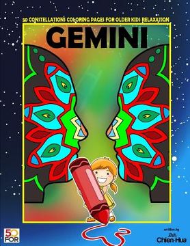 portada Gemini 50 Coloring Pages For Older Kids Relaxation (en Inglés)