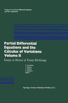 portada Partial Differential Equations and the Calculus of Variations: Essays in Honor of Ennio de Giorgi Volume 2