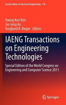portada iaeng transactions on engineering technologies