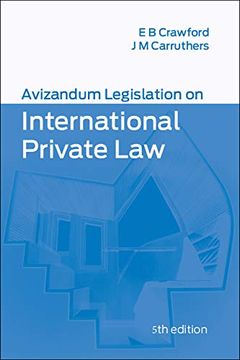 portada Avizandum Legislation on International Private law (Avizandum Statutes)