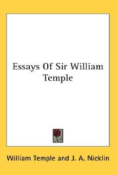 portada essays of sir william temple (in English)