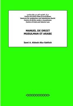portada Manuel de Droit Musulman Et Arabe (en Francés)