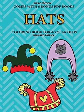 portada Coloring Book for 4-5 Year Olds (Hats) (en Inglés)