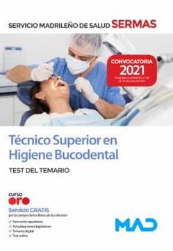 portada Técnico Superior en Higiene Bucodental del Servicio Madrileño de Salud. Test del Temario