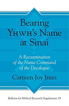 portada Bearing Yhwh's Name at Sinai: A Reexamination of the Name Command of the Decalogue (Bulletin for Biblical Research Supplement) (en Inglés)