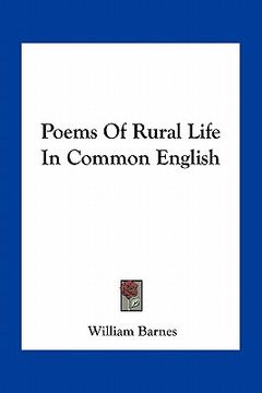 portada poems of rural life in common english (in English)