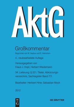 portada 221; Titelei, Abkürzungsverzeichnis, Sachregister Band 7/1