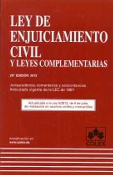 portada Ley De Enjuiciamiento Civil Y Leyes Complementarias (20ª Edición) (CODIGOS COMENTADOS) (in Spanish)