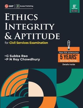 portada Ethics, Integrity & Aptitude (For Civil Services Examination) 8ed by access (in English)