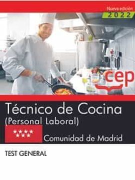 portada Técnico de Cocina (Personal Laboral). Comunidad de Madrid. Test General