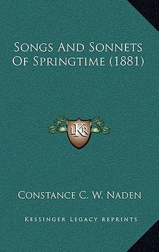portada songs and sonnets of springtime (1881) (en Inglés)