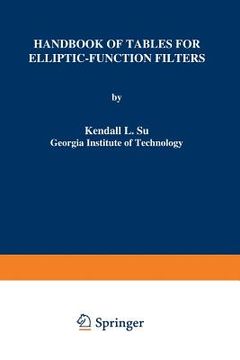 portada Handbook of Tables for Elliptic-Function Filters (en Inglés)