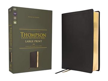 portada Esv, Thompson Chain-Reference Bible, Large Print, Leathersoft, Black, red Letter (en Inglés)