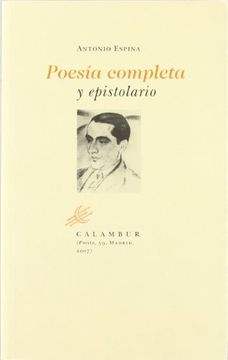portada Poesía completa y epistolario (Calambur Poesía) (in Spanish)