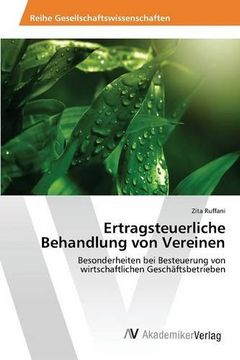 portada Ertragsteuerliche Behandlung von Vereinen (German Edition)