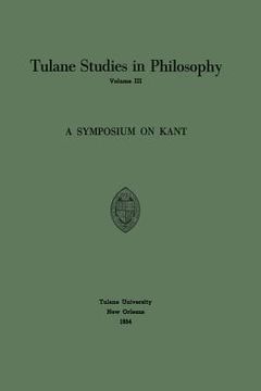 portada A Symposium on Kant (in English)