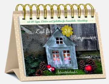 portada Tisch-Adventskalender "Zeit für 24 Atempausen"": Postkartenkalender zum Aufstellen (en Alemán)