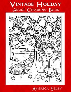 portada Vintage Holiday: Adult Coloring Book (in English)
