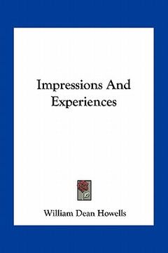 portada impressions and experiences (en Inglés)