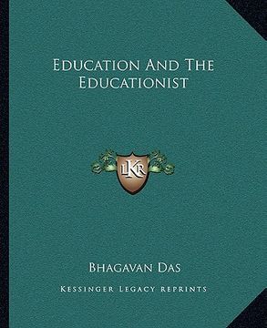 portada education and the educationist (in English)