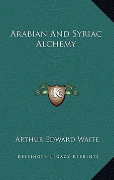 portada arabian and syriac alchemy (en Inglés)