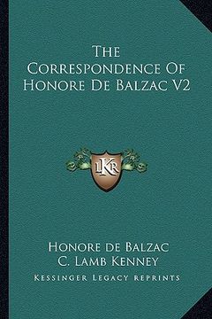 portada the correspondence of honore de balzac v2 (en Inglés)