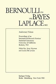 portada bernoulli (1713) - bayes (1763) - laplace (1813): proceedings of an international research seminar. statistical laboratory, university of california, (en Inglés)