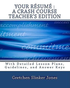 portada your resume: a crash course teacher's edition (en Inglés)