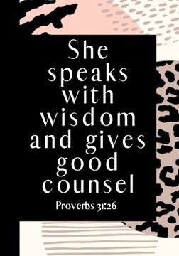 portada She Speaks with Wisdom and Gives Good Counsel: Pink Animal Print (en Inglés)