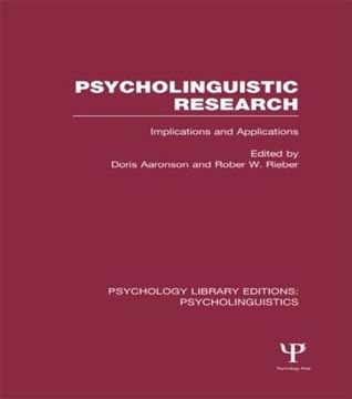 portada Psycholinguistic Research (Ple: Psycholinguistics): Implications and Applications