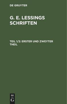 portada Erster und Zweyter Theil (en Alemán)