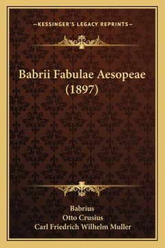 portada Babrii Fabulae Aesopeae (1897) (in Latin)