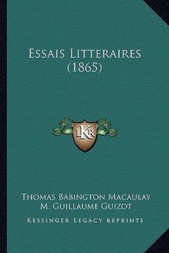 portada Essais Litteraires (1865) (in French)