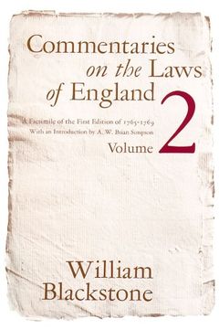portada Commentaries on the Laws of England Vol. 2 