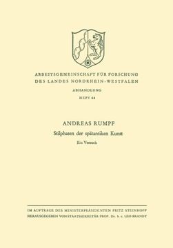 portada Stilphasen der spätantiken Kunst: Ein Versuch (Arbeitsgemeinschaft für Forschung des Landes Nordrhein-Westfalen) (German Edition)