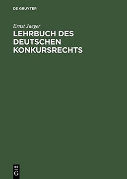 portada Lehrbuch Des Deutschen Konkursrechts
