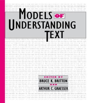 portada Models of Understanding Text (Cog Studies Grp of the Inst for Behavioral Research at UGA)
