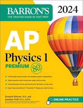 portada Ap Physics 1 Premium, 2024: 4 Practice Tests + Comprehensive Review + Online Practice (Barron'S Test Prep) (in English)