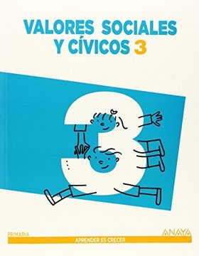 portada Valores Sociales y Cívicos 3. (Aprender es crecer)
