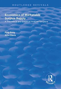 portada Economics of Marketable Surplus Supply: Theoretical and Empirical Analysis for China (en Inglés)