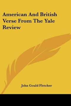 portada american and british verse from the yale review (en Inglés)