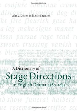 portada A Dictionary of Stage Directions in English Drama 1580-1642 (en Inglés)
