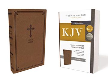 portada Kjv, Value Thinline Bible, Compact, Leathersoft, Brown, red Letter Edition, Comfort Print: Holy Bible, King James Version 