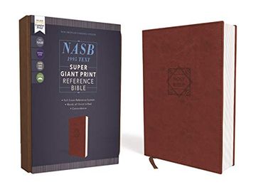 portada Nasb, Super Giant Print Reference Bible, Leathersoft, Brown, red Letter Edition, 1995 Text, Comfort Print [Idioma Inglés] (en Inglés)