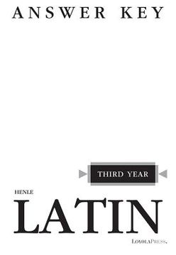 portada Henle Latin Third Year Answer Key (en Inglés)