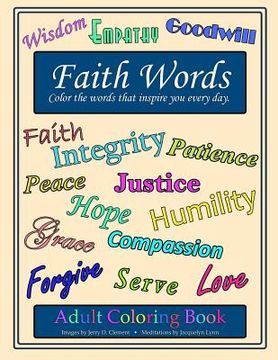 portada Faith Words Adult Coloring Book: Color the words that inspire you every day (en Inglés)