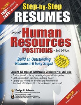 portada STEP-BY-STEP RESUMES For all Human Resources Positions: Build an Outstanding Resume in 6 Easy Steps!
