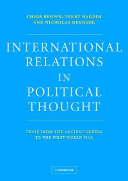 portada international relations in political thought: texts from the ancient greeks to the first world war (in English)