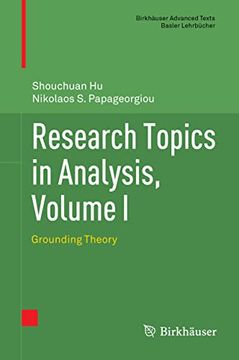 portada Research Topics in Analysis, Volume I: Grounding Theory (en Inglés)